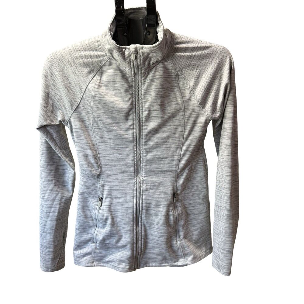 Reebok STRETCHY FULL ZIP LONG SLEEVE TWO FRONT ZIP POCKETS JACKET Medium